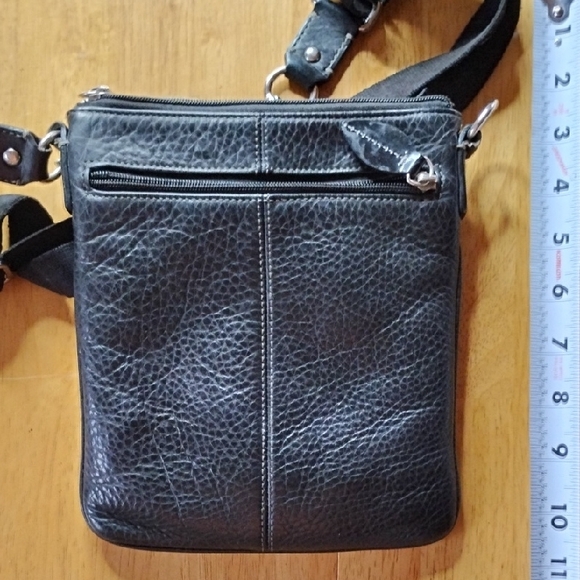 Coach Black Leather Men's Messenger Bag Rehab Condition - Picture 5 of 7